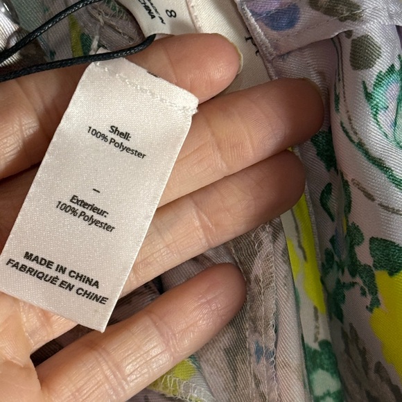 Cinq À Sept Avianna purple floral print cargo pants Women's size 8. NWT. - Picture 7 of 10